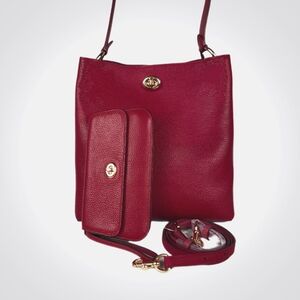 COACH CHARLIE 3 PC SET/TOTE, WALLET, & LONG STRAP